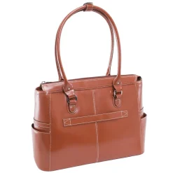 WILLOW SPRINGS W Series Laptop Briefcase, Brown Genuine Leather (96564)<McKlein New