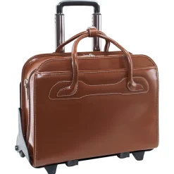 WILLOWBROOK W Series Laptop Briefcase, Brown Genuine Leather (94984)<McKlein Best