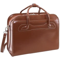 WILLOWBROOK W Series Laptop Briefcase, Brown Genuine Leather (94984)<McKlein Best