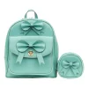McKlein USA ACADIA Mini Bow Backpack with Coin Purse, Aqua Blue (99718)