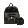 McKlein USA ACADIA Mini Bow Backpack with Coin Purse, Black (99715)