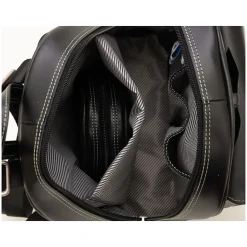 McKlein USA ACADIA Mini Bow Backpack with Coin Purse, Black (99715)