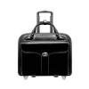 USA Berkeley W Series Leather Rolling Briefcase, Black (97045)<McKlein Clearance