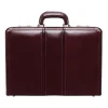 USA Daley V Series Leather Locking Attache, Burgundy (80436)<McKlein Outlet