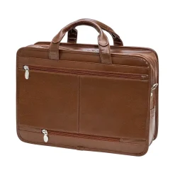 USA Hubbard Leather Briefcase, Brown (88434)<McKlein Best