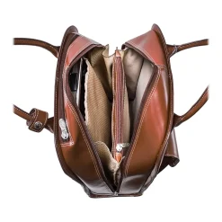 USA L Series UPTOWN Ladies' Leather Rolling Briefcase, Brown (97694)<McKlein Discount