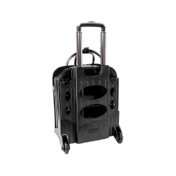 USA Melrose W Series Leather Rolling Briefcase, Black (97035)<McKlein Best