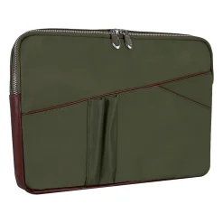 USA N Series CRESCENT Nylon Laptop Sleeve for 14" Laptops, Green (18331)<McKlein Hot
