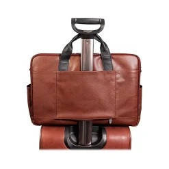 USA SOUTHPORT U Series Leather Dual Compartment Briefcase, Brown (19100)<McKlein Best