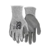 MCR Safety Cut Pro Hypermax Fiber/Polyurethane Work Gloves, XS, A3 Cut Level, Salt-and-Pepper/Gray, Dozen (92752XS)
