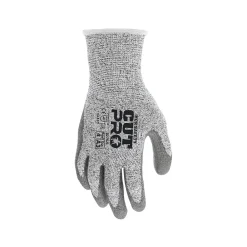 MCR Safety Cut Pro Hypermax Fiber/Polyurethane Work Gloves, XS, A3 Cut Level, Salt-and-Pepper/Gray, Dozen (92752XS)