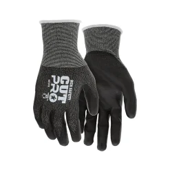MCR Safety Cut Pro Hypermax Fiber/Polyurethane Work Gloves, Black, S, Pair (92721S)