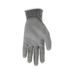 MCR Safety Cut Pro Hypermax Fiber/Polyurethane Work Gloves, XS, A2 Cut Level, Salt-and-Pepper/Gray, Dozen (92752PUXS)