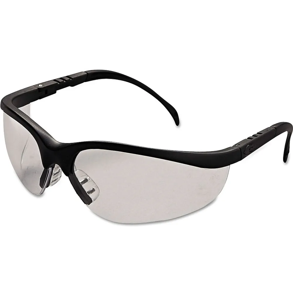 MCR Safety Klondike® Adjustable Temple Safety Glasses, Clear Lens (KD110)
