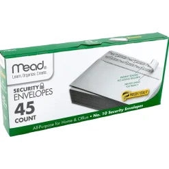 Clearance Mead Kraft Self Seal Security Tinted #10 Business Envelope 4 1/8" x 9 1/2", 45/Box, 12 Boxes/Bundle (MEA75026-12)