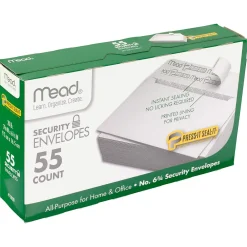 Sale Mead Kraft Self Seal Security Tinted #6 Business Envelope, 3 5/8" x 6 1/2", 55/Box, 12 Boxes/Bundle (MEA75030-12)