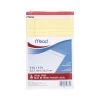 Notepads|Mead Notepad, 5" x 8", Wide-Ruled, Canary, 50 Sheets/Pad, 4 Pads/Pack (59382)