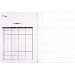 Composition Notebooks|Mead 1-Subject Composition Notebooks, 9.75" x 7.5", Wide Ruled, 100 Sheets, Black (09910)
