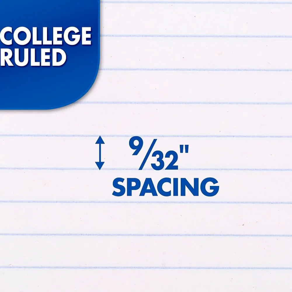 Subject Notebooks|Mead 5-Subject Notebook, 8.5" x 11", College Ruled, 200 Sheets, Assorted Colors, Each (06780)
