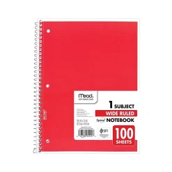 Subject Notebooks|Mead 1-Subject Notebooks, 7.5