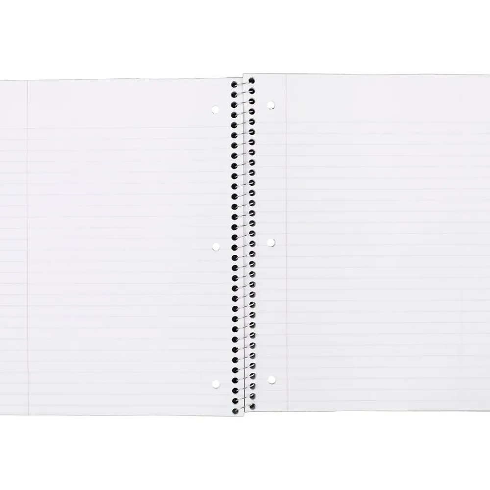 Subject Notebooks|Mead 1-Subject Notebooks, 7.5" x 10.5", Wide-Ruled, 100 Sheets, Assorted Colors, 24/Carton (MEA05514CT)