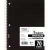 Subject Notebooks|Mead 1-Subject Notebooks, 8" x 10.5", Wide Ruled, 70 Sheets, Each (05510)