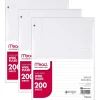 Filler Paper|Mead Wide Ruled Filler Paper, 10.5 x 8", White, 200 Sheets/Pack, 3 Packs (MEA15200-3)