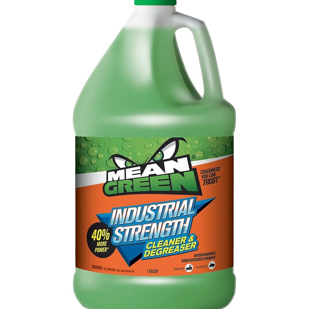 Green Industrial Strength Cleaner/Degreaser, 1 Gallon, 4/Carton (483-102)<Mean Green