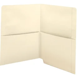 File Folders|Medical Arts Press End-Tab Folders with Twin 1/2 Pockets, Straight Cut, Letter Size, Manila, 50/Box (31425MAP)