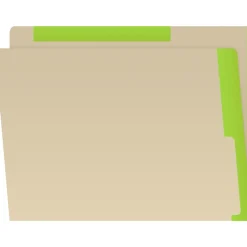 File Folders|Medical Arts Press File Folder, Straight-Cut, Letter Size, Manila Stock, Manila/Light Green, Reinforced Right Side, 50/Box