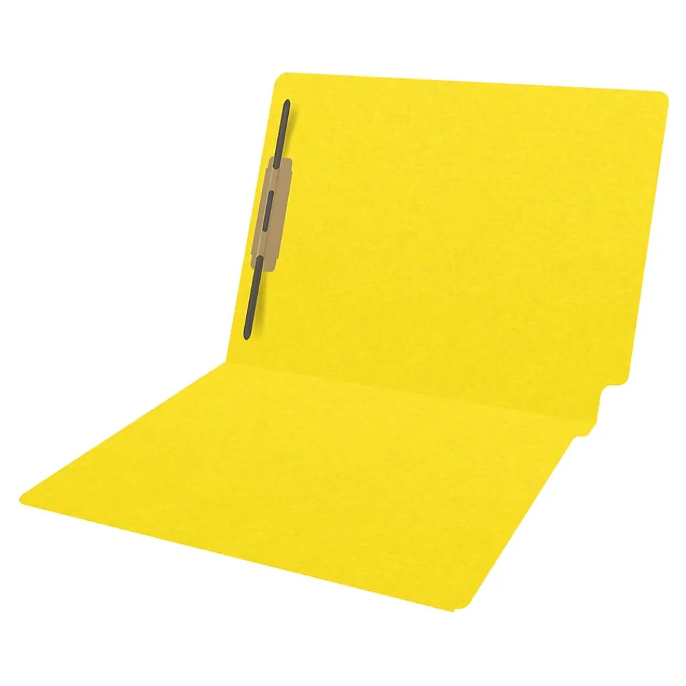 File Folders|Medical Arts Press Heavy Duty End Tab File Folder, Straight-Cut, Letter Size, Yellow, 40/Box (S-09461-YLW)