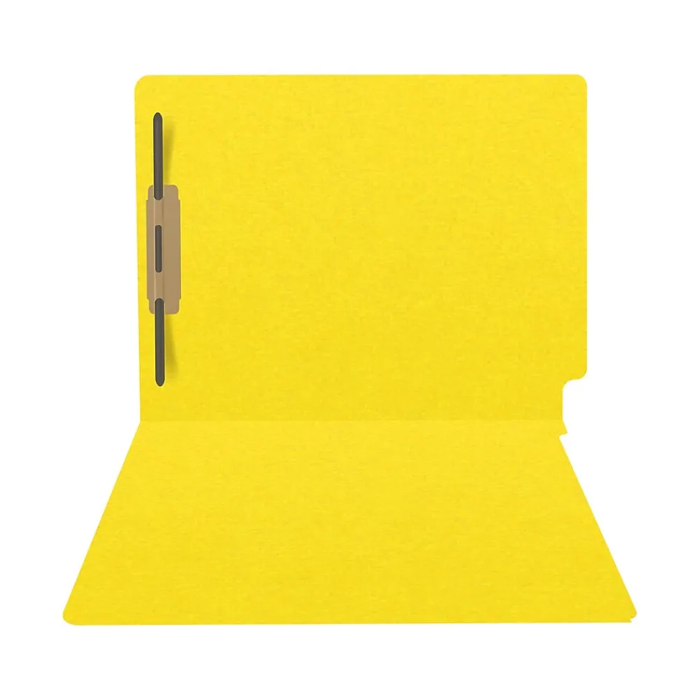 File Folders|Medical Arts Press Heavy Duty End Tab File Folder, Straight-Cut, Letter Size, Yellow, 40/Box (S-09461-YLW)