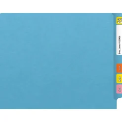 File Folders|Medical Arts Press Heavy Duty End Tab File Folder, Straight-Cut, Letter Size, Blue, 40/Box (S-09461-DBL)