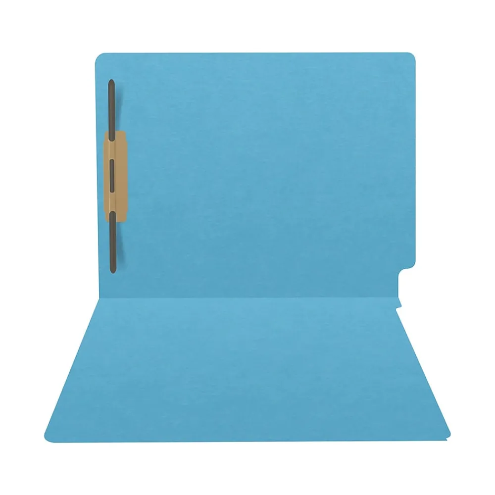 File Folders|Medical Arts Press Heavy Duty End Tab File Folder, Straight-Cut, Letter Size, Blue, 40/Box (S-09461-DBL)