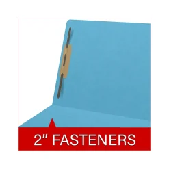 File Folders|Medical Arts Press Heavy Duty End Tab File Folder, Straight-Cut, Letter Size, Blue, 40/Box (S-09461-DBL)