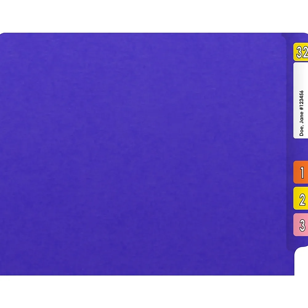 File Folders|Medical Arts Press Heavy Duty End Tab File Folder, Straight-Cut, Letter Size, Purple, 40/Box (S-09461-PUR)