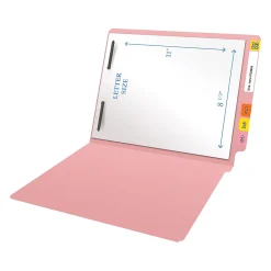 File Folders|Medical Arts Press Heavy Duty End Tab File Folder, Straight-Cut, Letter Size, Pink, 40/Box (S-09461-PNK)