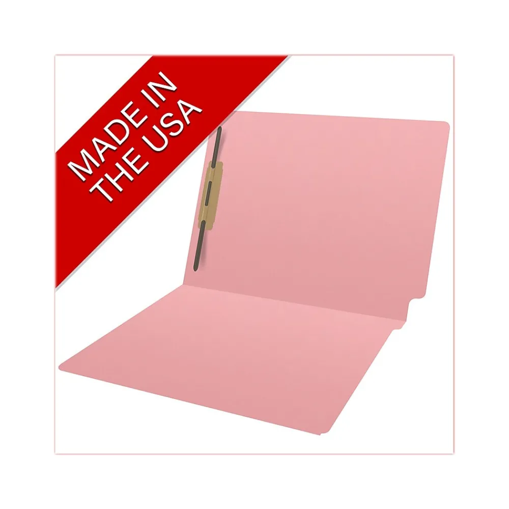 File Folders|Medical Arts Press Heavy Duty End Tab File Folder, Straight-Cut, Letter Size, Pink, 40/Box (S-09461-PNK)