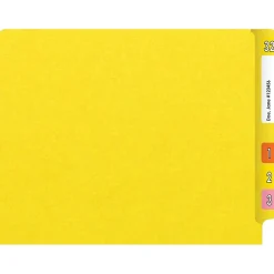 File Folders|Medical Arts Press Heavy-Duty End Tab File Folder, Straight Cut, Letter-Size, Yellow, 40/Box (S-09458-YLW)