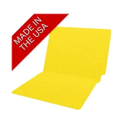 File Folders|Medical Arts Press Heavy-Duty End Tab File Folder, Straight Cut, Letter-Size, Yellow, 40/Box (S-09458-YLW)