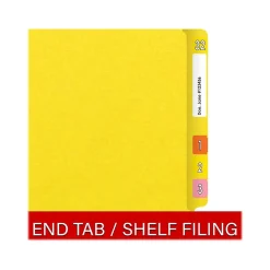 File Folders|Medical Arts Press Heavy-Duty End Tab File Folder, Straight Cut, Letter-Size, Yellow, 40/Box (S-09458-YLW)
