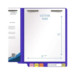 File Folders|Medical Arts Press Heavy-Duty End Tab File Folder, Straight Cut, Letter-Size, Purple, 40/Box (S-09459-PUR)