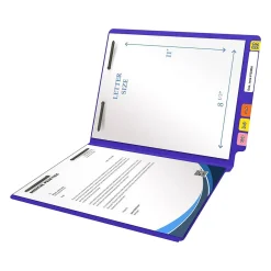 File Folders|Medical Arts Press Heavy-Duty End Tab File Folder, Straight Cut, Letter-Size, Purple, 40/Box (S-09459-PUR)