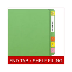 File Folders|Medical Arts Press Heavy-Duty End Tab File Folder, Straight Cut, Letter-Size, Green, 40/Box (S-09459-GRN)