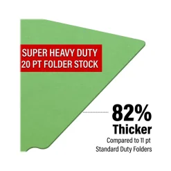File Folders|Medical Arts Press Heavy-Duty End Tab File Folder, Straight Cut, Letter-Size, Green, 40/Box (S-09458-GRN)