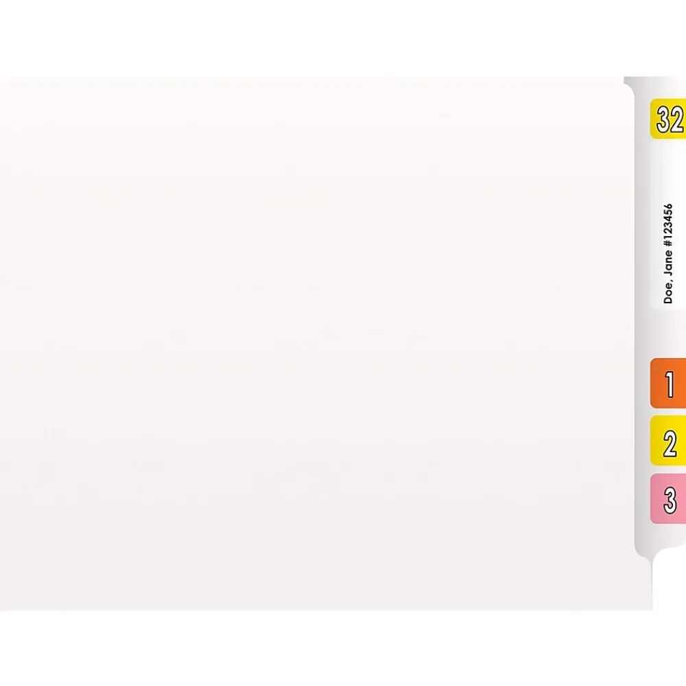 File Folders|Medical Arts Press Heavy-Duty End Tab File Folder, Straight Cut, Letter-Size, White, 40/Box (S-09458-WHT)