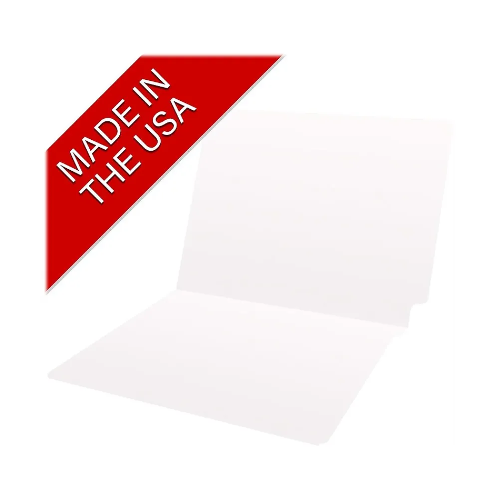 File Folders|Medical Arts Press Heavy-Duty End Tab File Folder, Straight Cut, Letter-Size, White, 40/Box (S-09458-WHT)