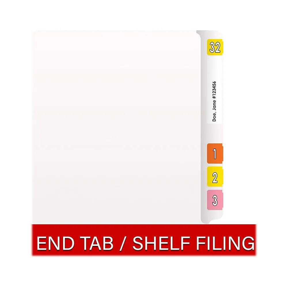 File Folders|Medical Arts Press Heavy-Duty End Tab File Folder, Straight Cut, Letter-Size, White, 40/Box (S-09458-WHT)