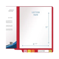 File Folders|Medical Arts Press Heavy-Duty End Tab File Folder, Straight Cut, Letter-Size, Red, 40/Box (S-09458-RED)