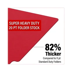 File Folders|Medical Arts Press Heavy-Duty End Tab File Folder, Straight Cut, Letter-Size, Red, 40/Box (S-09458-RED)